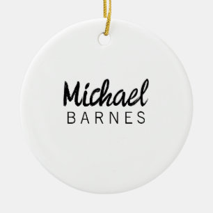 Klassiek Wit Minimalistisch Eenvoudig Elegant Keramisch Ornament
