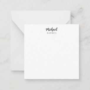 Klassiek Wit Minimalistisch Eenvoudig Elegant Notitiekaartje