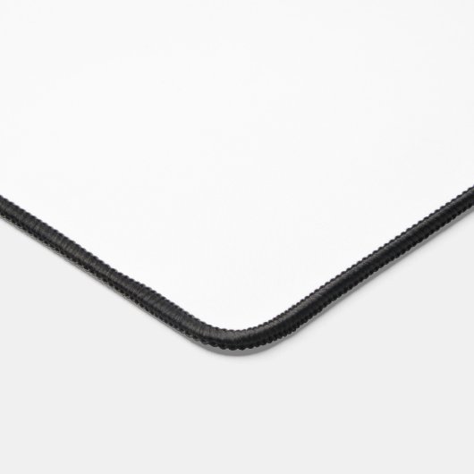 Klassiek wit script monogram bureaumat (Hoek)