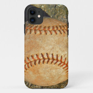 Klassiek witte honkbal met rode stiksels iPhone 11 hoesje