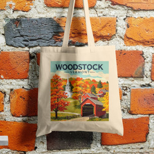 Klassiek Woodstock Vermont Tote Bag