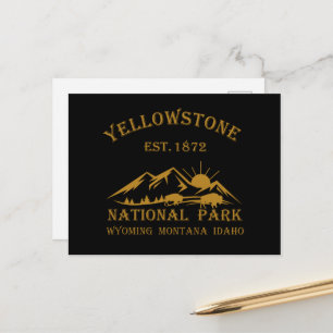Klassiek Yellowstone National Park Feestdagenkaart
