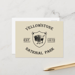 Klassiek Yellowstone National Park Feestdagenkaart