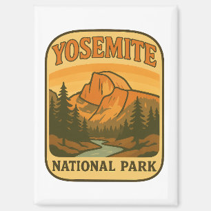 Klassiek Yosemite National Park Retro Half Dome Magneet