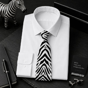 Klassiek zebra wild dier patroon stropdas