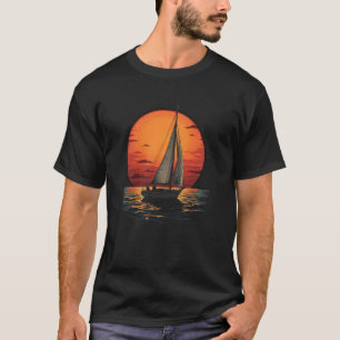 Klassiek Zeilen - Zonsondergangsaangelegenheid op T-shirt