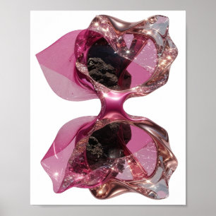 Klassiek zilver ABSTRACTE KUNST Grafisch ontwerp Poster