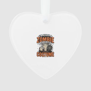 Klassiek Zombie Kostuum Halloween T-shirt Ontwerp_ Ornament