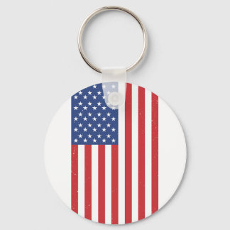 Klassiek zwaaiend Amerikaans vlagontwerp Sleutelhanger