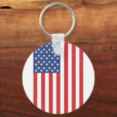 Klassiek zwaaiend Amerikaans vlagontwerp Sleutelhanger (Achterkant)