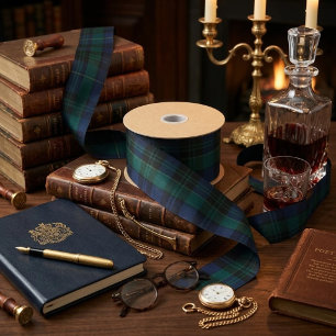 Klassiek zwart Black Watch-tartan donkergroen mari Lint