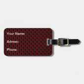 Klassiek zwart en rood Bagagelabel (Voorkant horizontaal)