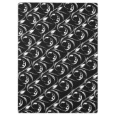 Klassiek zwart en wit: Abstract bloemenpatroon Klembord (Achterkant)