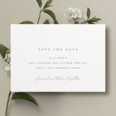 Klassiek zwart en wit | Elegante minimale bruiloft Save The Date