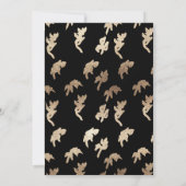 Klassiek zwart goud motief monogram koppels douche kaart (Achterkant)