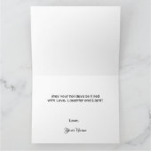 Klassiek Zwart Horloge Tartan Kerstbomen Custom Kaart (Binnen)