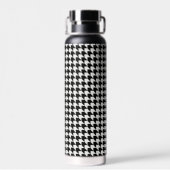Klassiek zwart houndstooth patroon waterfles (Achterkant)