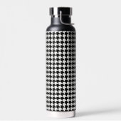 Klassiek zwart houndstooth patroon waterfles (Links)