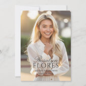 Klassiek zwart kalligrafie Afstuderen Kaart (Voorkant)