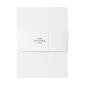 Klassiek zwart script bruid & bruidegom naam bruil uitnodigingen wikkel (Achterkant Voorbeeld)