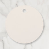 Klassiek zwart Script Elegant Bruiloft Aangepaste Bedankjes Labels (Achterkant)