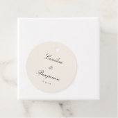 Klassiek zwart Script Elegant Bruiloft Aangepaste Bedankjes Labels (In situ)