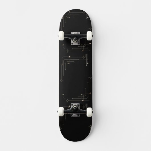Klassiek zwart skateboard (Voorkant)