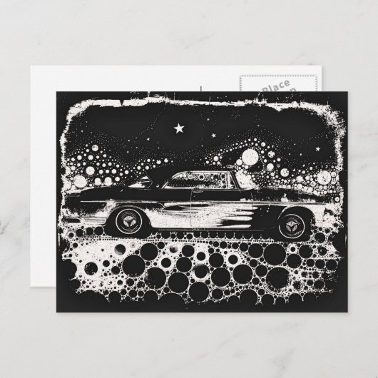 Klassiek zwart-wit Briefkaart (Voorkant / Achterkant)