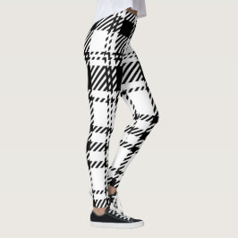 Klassiek zwart-wit geplakt leggings