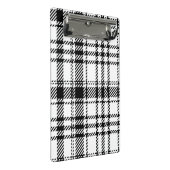 Klassiek zwart-wit geplakt mini klembord (Schuin)