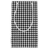 Klassiek  zwart-wit Houndstooth Pattern Klein Cadeauzakje (Voorkant)