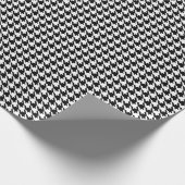 Klassiek zwart-wit-houndstoothatroon cadeaupapier (Hoek)