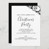 Klassiek zwart-wit kerstfeest kaart (Voorkant / Achterkant)