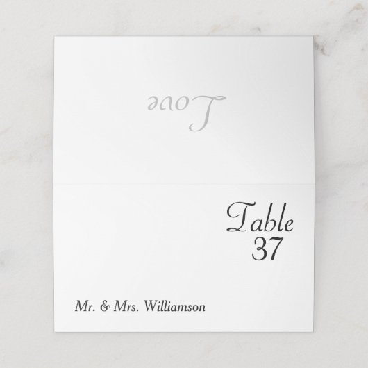 Klassiek zwart wit liefde bruiloft (Buitenkant ongevouwen)