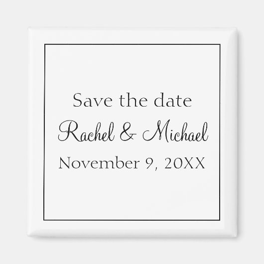 Klassiek zwart-wit magneet (Voorkant)