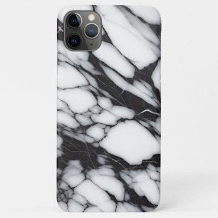 Klassiek zwart-wit marmeren plaatpatroon iPhone 11 pro max hoesje