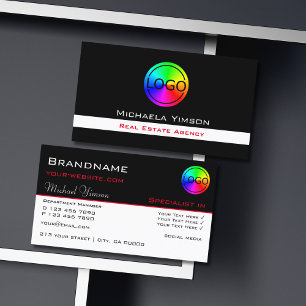 Klassiek zwart-wit met Logo Professional Visitekaartje