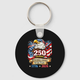Klassieke 1776-2026 Amerikanen 4 juli 250 jaar Sleutelhanger