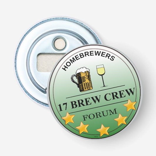 Klassieke 17 Brew Kloeiflesopener sleutelketen Button Flesopener (Voorkant)