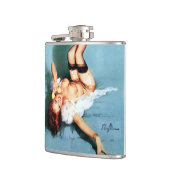 Klassieke  1950s die het meisje-op de P Heupfles (Links)