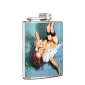 Klassieke  1950s die het meisje-op de P Heupfles (Rechts)