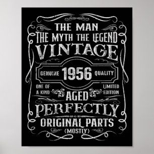 Klassieke 1956 Man Mythe Legende 70 Jaar Oud 70e G Poster