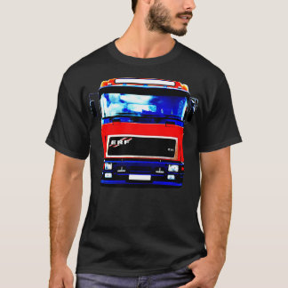 Klassieke 1990s ERF E vrachtwagen hoog contrast ro T-shirt