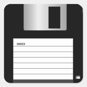 Klassieke 3,5-inch diskettestation vierkante sticker
