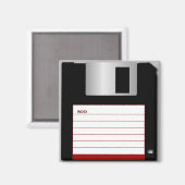 Klassieke 3,5-inch Red Floppy Disk Magnet Magneet (Voorkant / Achterkant)