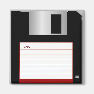 Klassieke 3,5-inch Red Floppy Disk Magnet Magneet