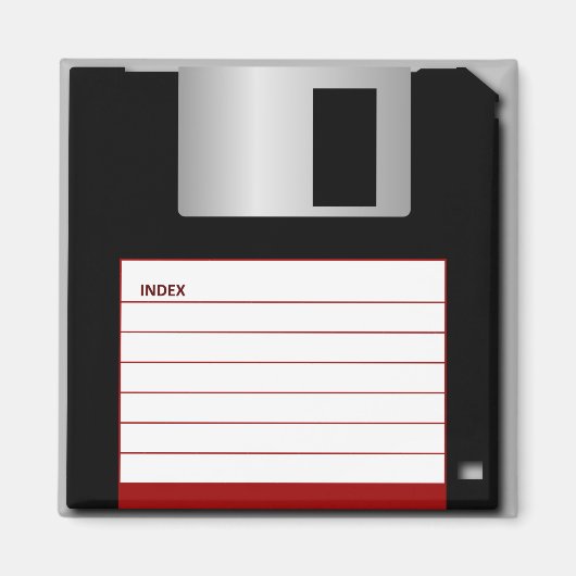 Klassieke 3,5-inch Red Floppy Disk Magnet Magneet (Voorkant)