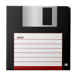 Klassieke 3,5-inch Rood Floppy Disk Ceramic Tile Tegeltje