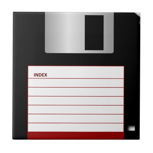Klassieke 3,5-inch Rood Floppy Disk Ceramic Tile Tegeltje (Voorkant)