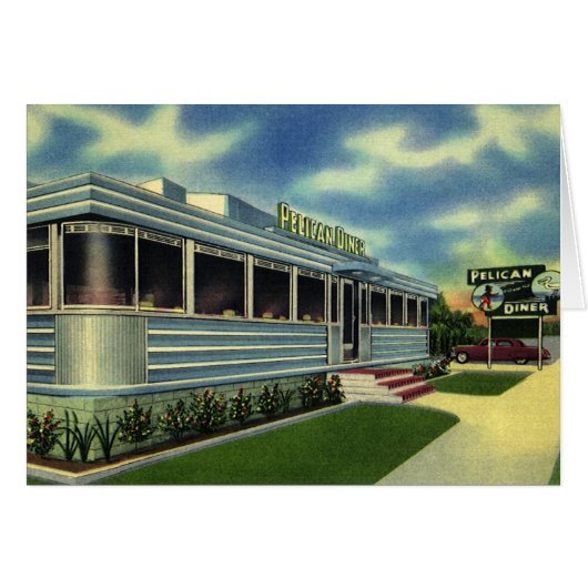  Klassieke 50s restaurantrestaurant Pelican Diner (Voorkant Horizontaal)